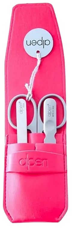 Alpen Set za manikir za levoruke, roze, 4 dela