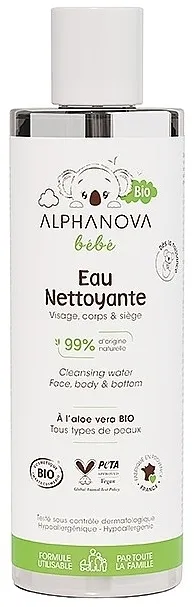 Alphanova Bebe Bio Cleansing Water Face, Body &amp; Bottom Pročišćavajuća voda za sve tipove kože