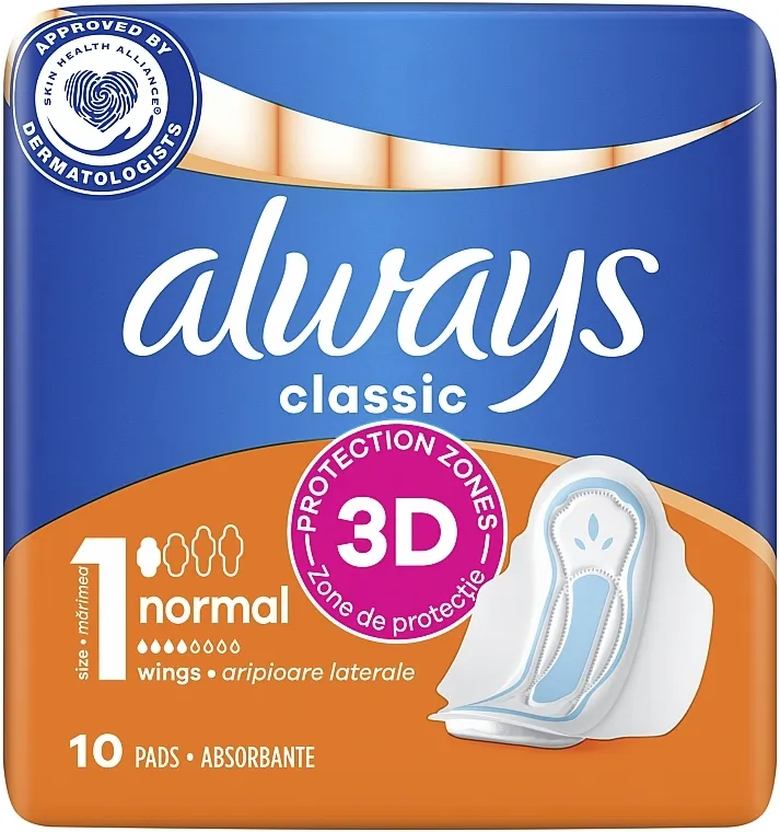 Always Classic Normal Single Higijenski ulošci, 10 kom.