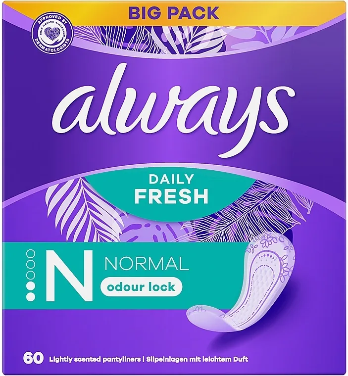 Always Daily Fresh Normal Odour Lock Higijenski ulošci, 60 kom.