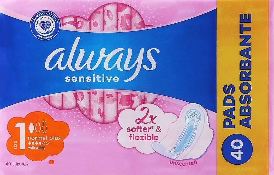 Always Ultra Sensitive Normal Quattro Higijenski ulošci, 40 kom.