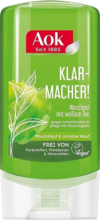 Aok Clear-Maker! Cleansing Regulating Wash Gel with White Tea Gel za umivanje