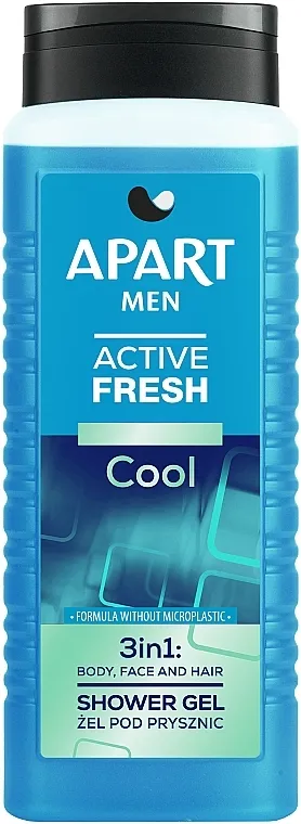 Apart Natural Men Active Fresh Cool Shower Gel Osvežavajući gel za tuširanje 3 u 1
