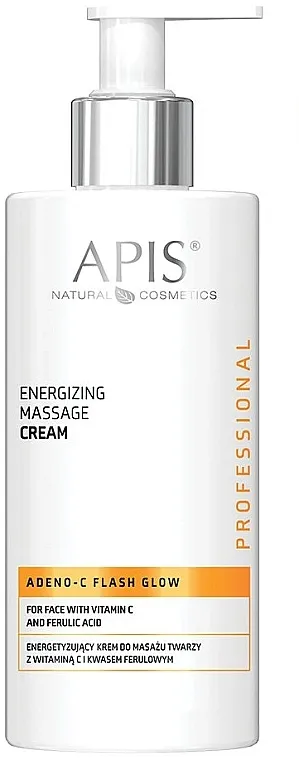 APIS Professional Adeno-C Flash Glow Energizing Massage Cream Energizujuća krema za masažu lica sa vitaminom C i feruličnom kiselinom