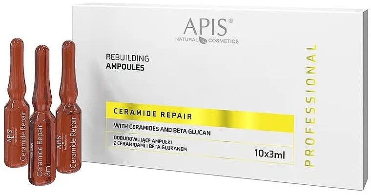 APIS Professional Ceramide Repair Rebuilding Ampoules Revitalizujuće ampule sa ceramidima i beta-glukanom