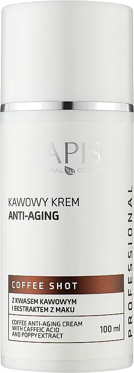 APIS Professional Coffee Shot Anti-Aging Cream With Caffeic Acid And Poppy Extract Krema za lice s kafeinskom kiselinom i ekstraktom maka