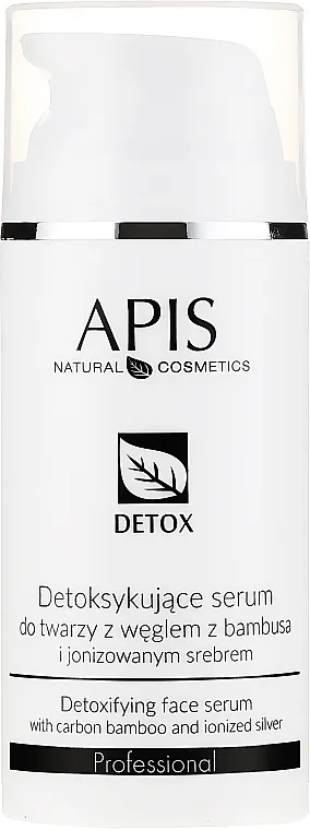 APIS Professional Detox Detoxifying Face Serum With Carbon Bamboo And Ionized Silver Detox serum za masnu i mješovitu kožu
