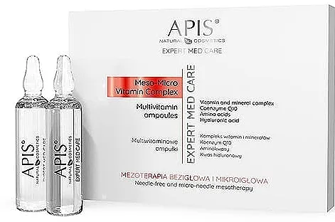 Apis Professional Expert Med Care Meso-Micro Multivitamin Ampoules Multivitaminske ampule za regeneraciju kože za mezoterapiju bez igala i mikroiglice