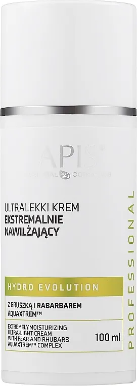APIS Professional Hydro Evolution Extremely Moisturizing Ultra-Light Cream Izuzetno hidratantna ultralagana krema s kruškom i rabarbarom