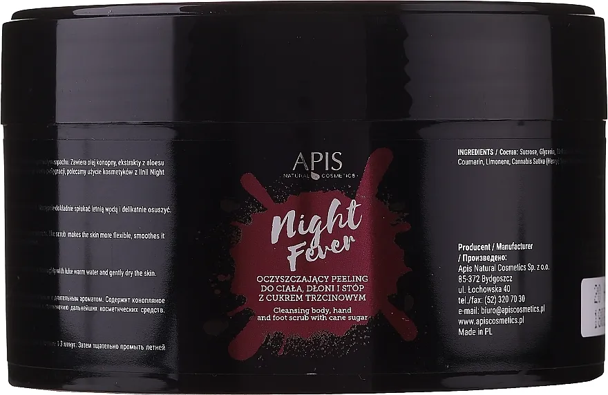 Apis Professional Night Fever Peelling For Body, Hand And Foot Piling za čišćenje tijela i ruku