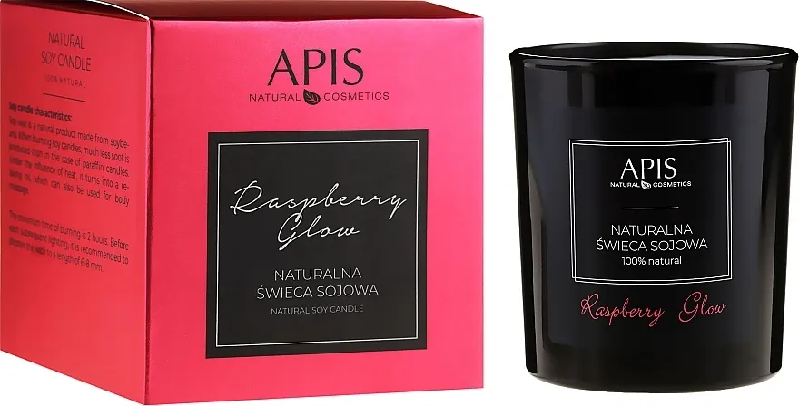 APIS Professional Raspberry Glow Soy Candle Svijeća od prirodne soje