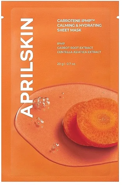 Aprilskin Carrotene IPMP Calming&amp;Hydrating Sheet Mask Maska u listu sa beta-karotenom