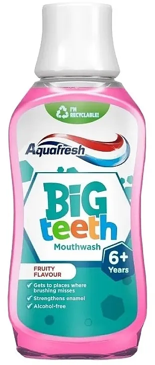 Aquafresh Big Teeth 6+ Years Fruity Mint Flavour Tečnost za ispiranje usta, ukus voća i mente