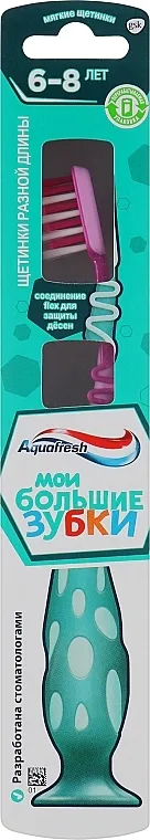 Aquafresh Soft Big Teeth Mixed Bristle Lenght Dječja četkica za zube (6-8 godina), ružičasta