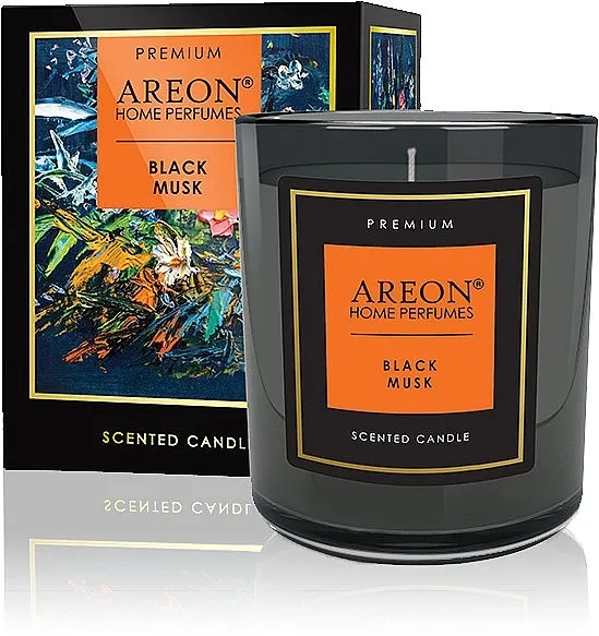Areon Home Perfumes Premium Black Musk Scented Candle Mirisna sveća