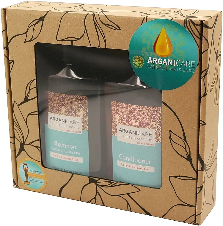Arganicare Argan + Shea Butter (shm/400ml + cond/400ml) Set