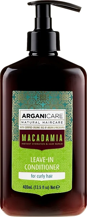 Arganicare Macadamia Leave-In Conditioner Regenerator koji se ne ispire za kovrčavu kosu