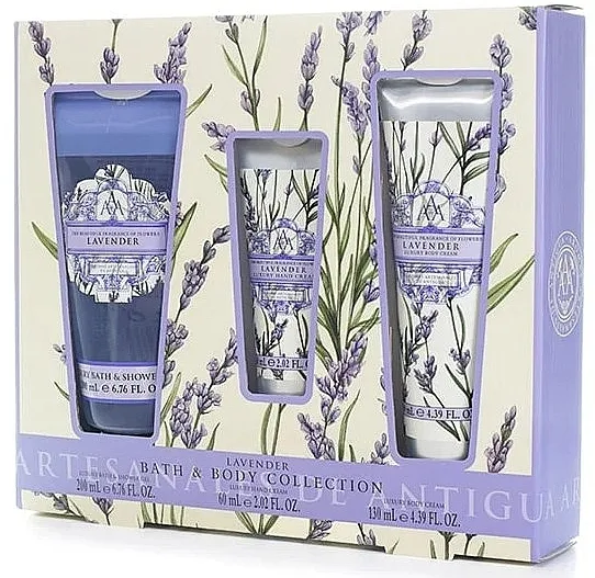 Aromas Artesanales De Antigua Lavender Bath &amp; Body Collection (sh/gel/200ml + b/cr/130ml + h/cr/60ml) Komplet