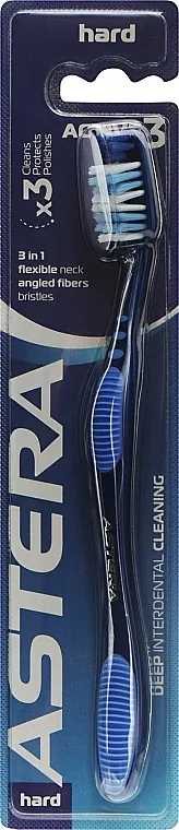 Astera Active 3 Hard Četkica za zube sa trostrukim delovanjem, tvrda, plava