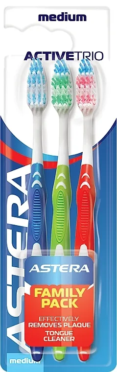 Astera Active Trio Medium Četkica za zube, srednje tvrda