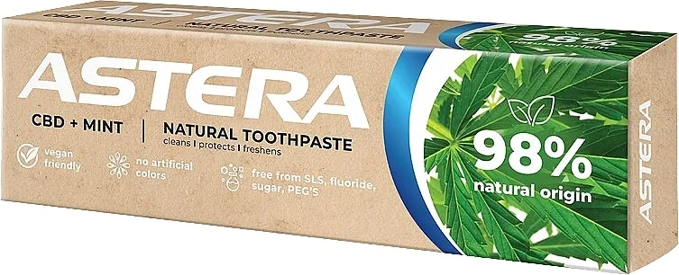 Astera CBD + Mint Natural Toothpaste Pasta za zube sa CBD-om i nanom