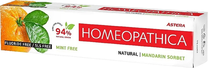 Astera Homeopathica Mandarin Sorbet Toothpaste Homeopatska pasta za zube Mandarinski sorbet
