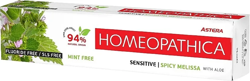 Astera Homeopathica Sensative Spicy Melissa Toothpaste Homeopatska pasta za zube Melissa