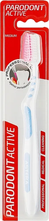Astera Parodont Active Medium Toothbrush Četkica za zube srednje tvrdoće, belo-plava