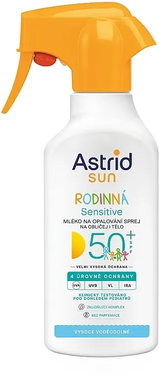 Astrid Sun Family Sensitive Lotion Spray SPF50+ Balzam u spreju sa zaštitnim faktorom