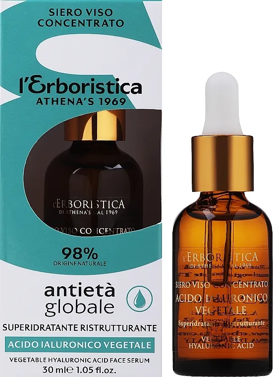 Athena's Erboristica Face Serum Koncentrirani serum protiv starenja s hijaluronskom kiselinom