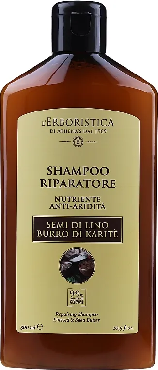 Athena's Erboristica Repairing Shampoo Linseed And Shea Butter Šampon s lanenim sjemenkama i shea maslacem