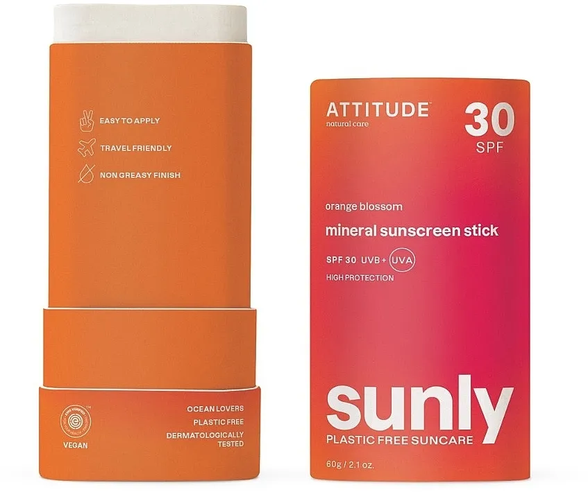 Attitude Sunly Sunscreen Stick Orange Blossom SPF30 Stik za sunčanje