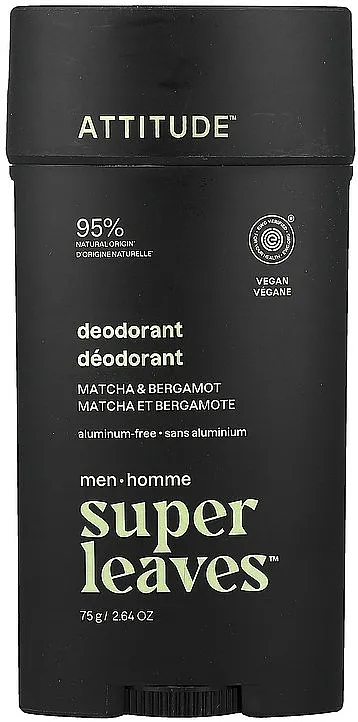 Attitude Super Leaves Deodorant Matcha &amp; Bergamot Dezodorans sa mačom i bergamotom