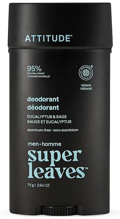 Attitude Super Leaves Eucalyptus &amp; Sage Deodorant Dezodorans Eukaliptus i Žalfija