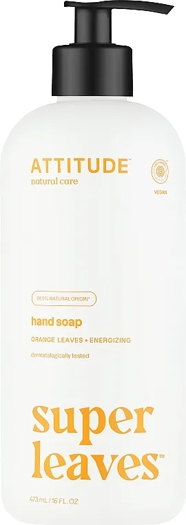 Attitude Super Leaves Hand Soap Orange Leaves Tečni sapun za ruke Listovi narandže
