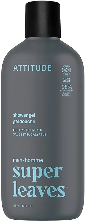 Attitude Super Leaves Shower Gel For Men Eucalyptus &amp; Sage Gel za tuširanje Eukaliptus i Žalfija