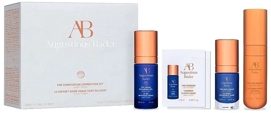 Augustinus Bader The Complexion Correction Kit (f/cr/15ml + clean/gel/30ml + eye/cr/15 ml + essen/2*2ml) Set