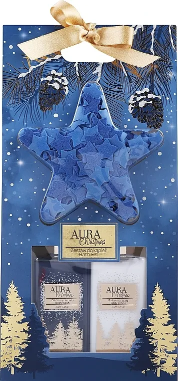 Aura Cosmetics (b/wash/200ml + b/lot/200ml + bath/confetti/15g) Božićni set
