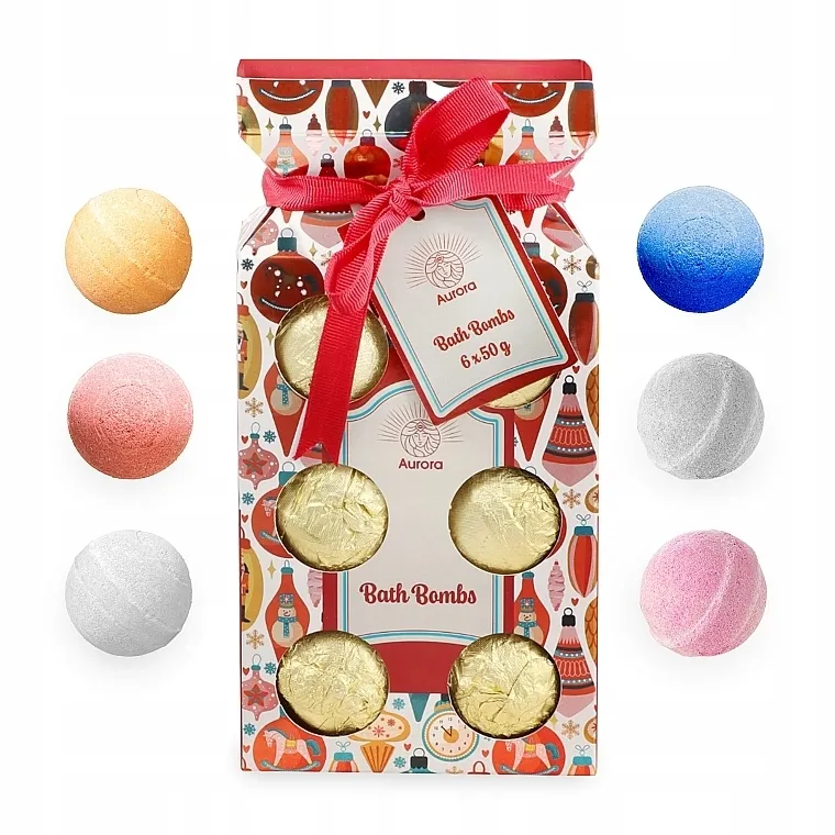 Aurora Cosmetic Bath Bomb Set (bath/bomb/6x50g) Set kugli za kupanje