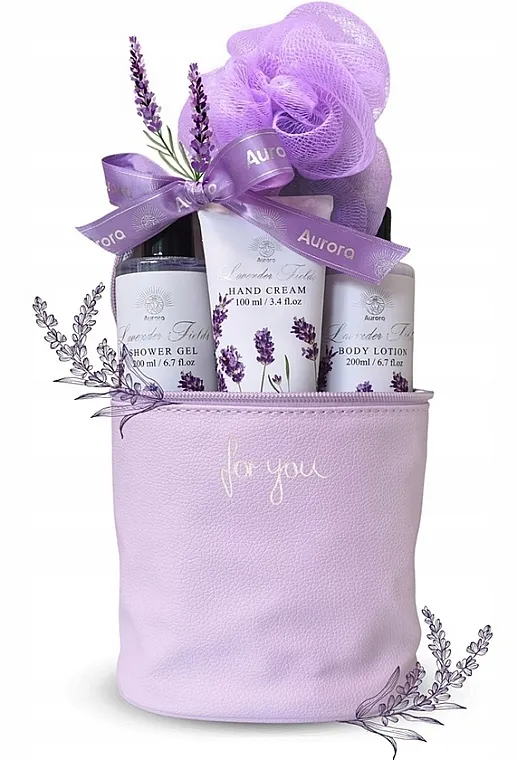 Aurora Cosmetic Lavander Fields Set Set, 4 proizvoda