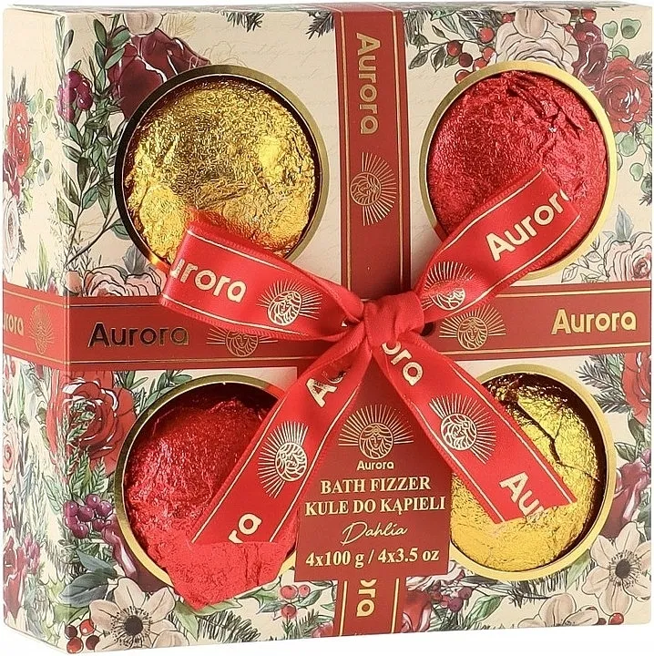Aurora Dahlia Bath Bombs Set (bath/bomb/4x100g)