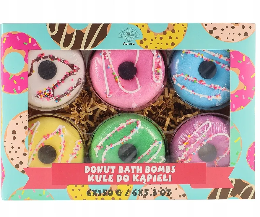 Aurora Donut Bath Bombs Set (bath/bomb/6x150g)