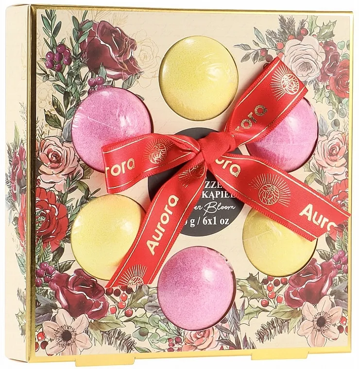 Aurora Flowers Gift Set (bath/bomb/6x30g)