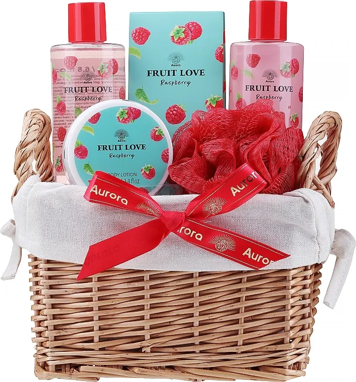 Aurora Fruit Love Raspberry Set u korpi, 5 proizvoda "Malina"
