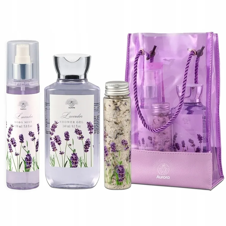 Aurora Lavender (b/mist/150ml + sh/gel/240ml + b/salt/100g) Set