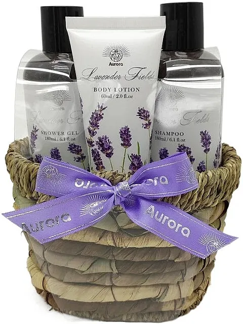 Aurora Lavender Fields (sh/gel/180ml + shm/180ml + b/lot/60ml) Set u korpi "Livade lavande"