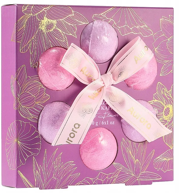 Aurora Lotus Flower Gift Set (bath/bomb/6x30g)