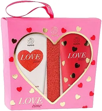 Aurora Love Time Gift Set (h/cr/60ml + b/cr/60ml + n/file/1pcs) Set za negu ruku