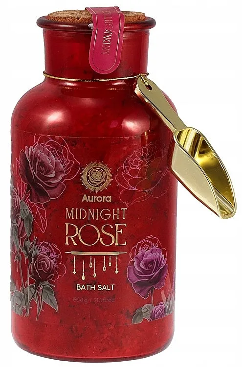 Aurora Midnight Rose Bath Salt So za kupanje Midnight Rose, sa kašičicom