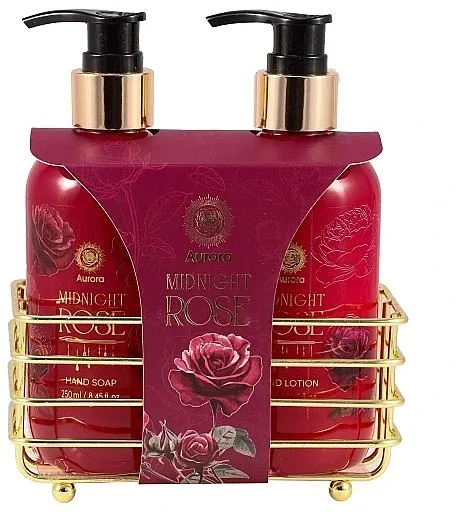 Aurora Midnight Rose (h/soap/250ml + h/lot/250ml + basket) Set